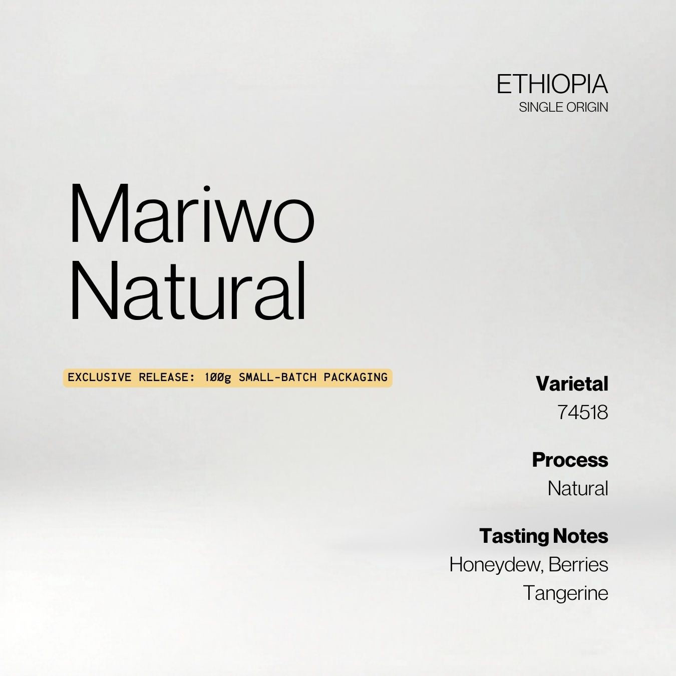 Ethiopia Mariwo Natural